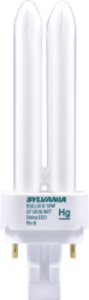 Sylvania Dulux® D/E EOL Ecologic Series Compact Fluorescent Lamps Double Twin Tube (DTT) CFL 4-pin G24q-1 3000 K 13 W