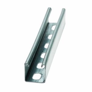 Eaton B-Line B24SH Series Short Slotted Strut Channels 1-5/8 in x 1-5/8 in Single, Slotted Hot-dip Galvanized