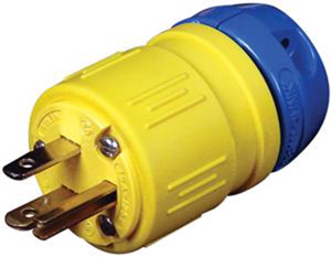 Ericson Industrial Grade Straight Blade Plugs 15 A 125 V 2P3W 5-15P Perma-Link® Dry Location
