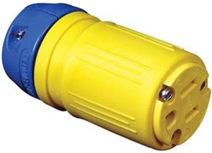 Ericson Perma-Link® Series Straight Blade Connectors 15 A Straight Industrial Grounding Connector 125 V 5-15R 1 Phase