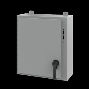 nVent HOFFMAN A25 Wall Mount Hinged Preferred Cutout N12 Disconnect Enclosures with POWERGLIDE Handle 24 x 22 x 8 in Continuous Hinge, Removable Door Steel NEMA 12/13