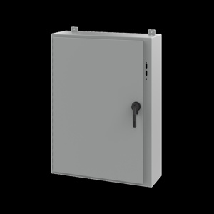 nVent HOFFMAN A25 Wall Mount Hinged Preferred Cutout N12 Disconnect Enclosures with POWERGLIDE Handle 42 x 32 x 10 in Continuous Hinge, Removable Door Steel NEMA 12/13